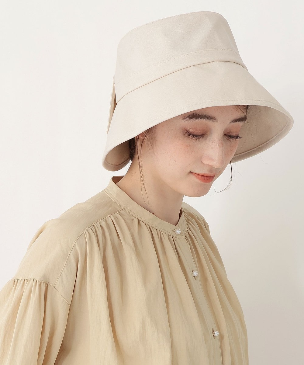 帽子 リボンバックカットUVハット