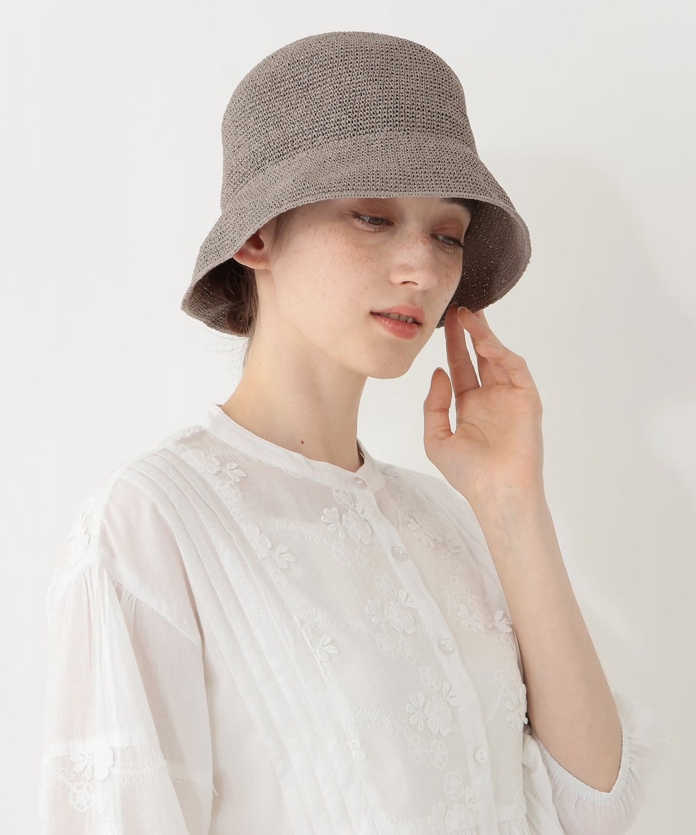 帽子 細編みバケットUVハット
