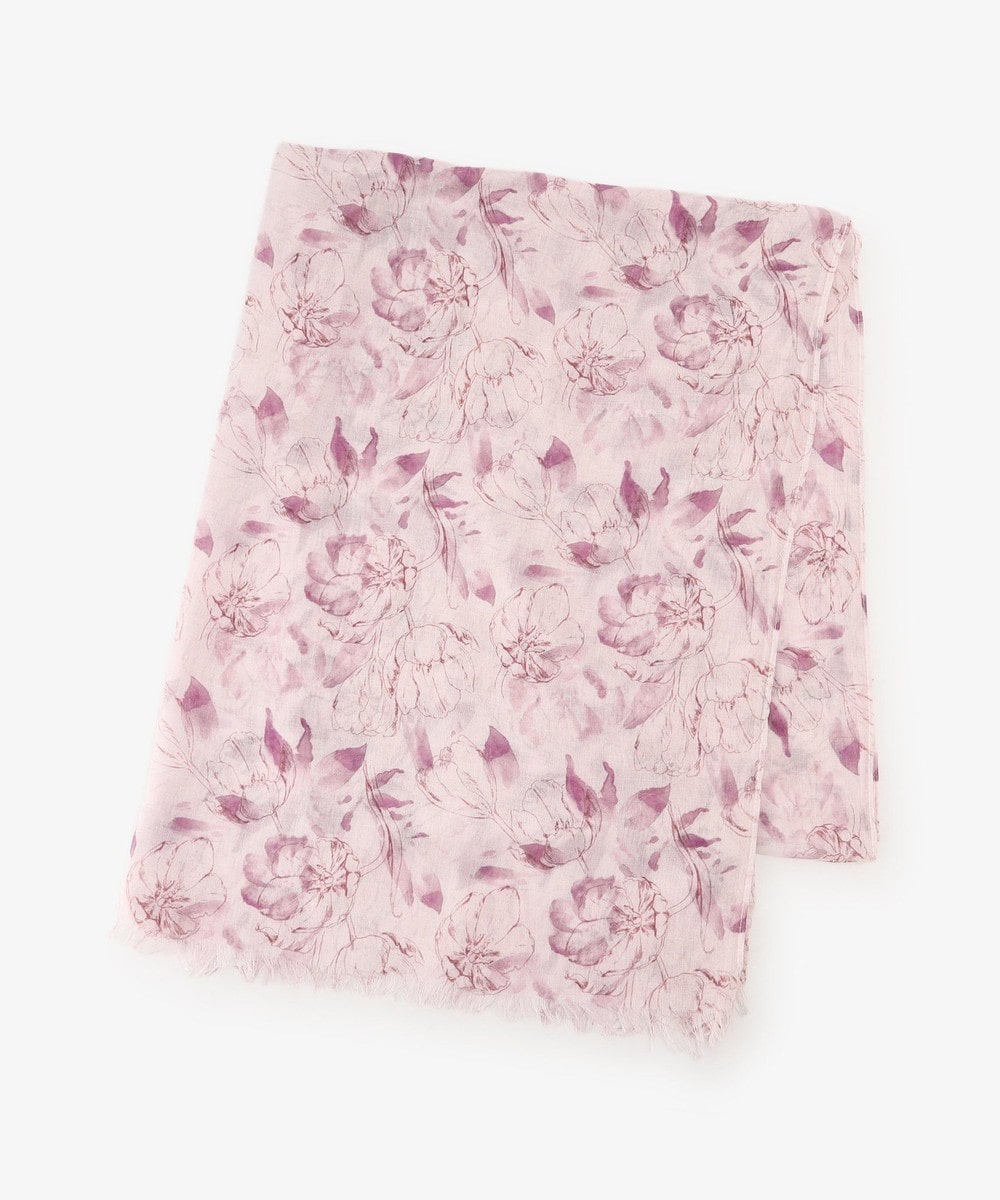 ストール・マフラー 水彩フラワーストール