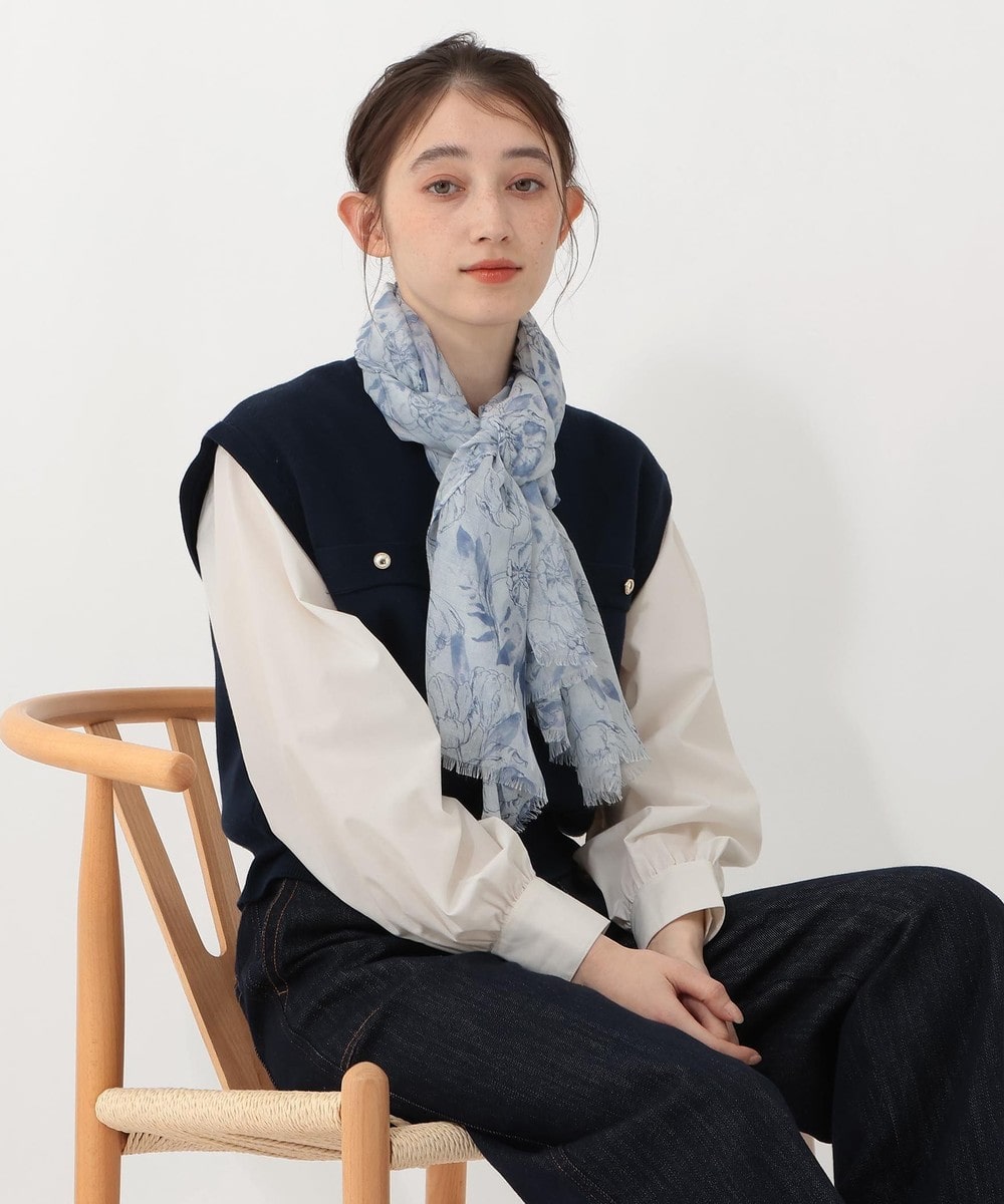 ストール・マフラー 水彩フラワーストール