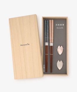 若狭塗抗菌夫婦箸&シェル箸置きセット