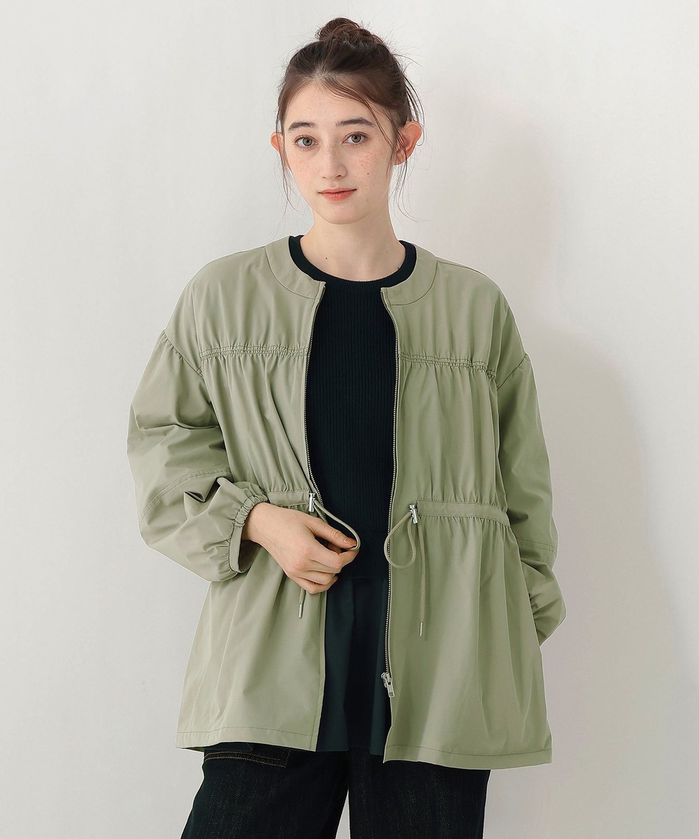 アウター タフタギャザーコート