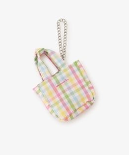 チェックミニトートチャーム