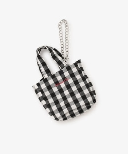 チェックミニトートチャーム