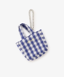 チェックミニトートチャーム