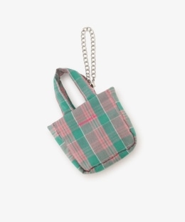 チェックミニトートチャーム