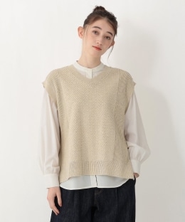 透かし編み2WAYベスト