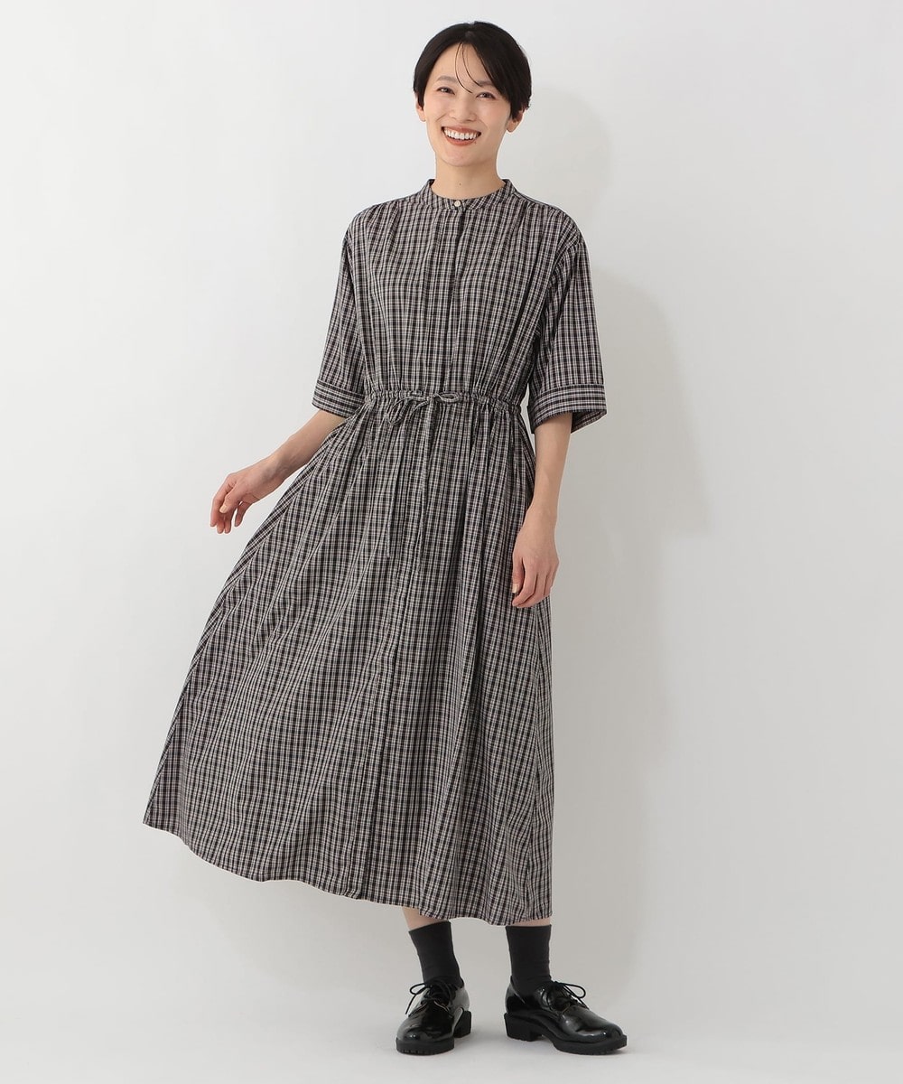 ワンピース バンセルクールノーカラーワンピース