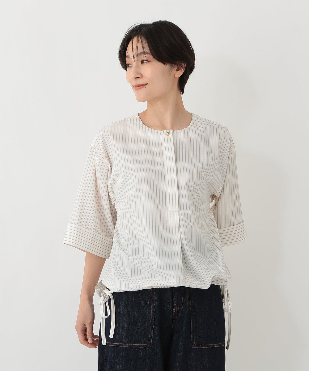 シャツ・ブラウス 【接触冷感 UVカット 吸水速乾 抗菌防臭】バンセルクール裾リボンブラウス