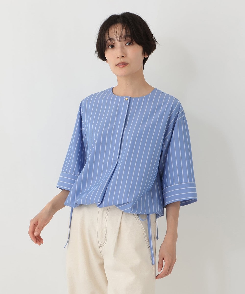 シャツ・ブラウス 【接触冷感 UVカット 吸水速乾 抗菌防臭】バンセルクール裾リボンブラウス