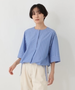 【接触冷感 UVカット 吸水速乾 抗菌防臭】バンセルクール裾リボンブラウス