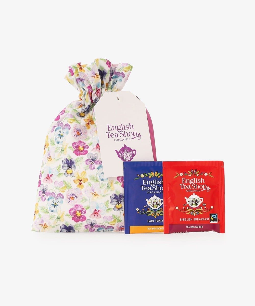 紅茶・コーヒー リバティプリント巾着&紅茶セット