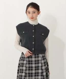 ショートクルーネックベスト
