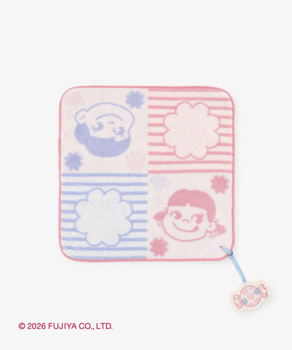 ミニタオル・ハンドタオル・ハンカチ チャーム付きジャカードミニタオル/Peko