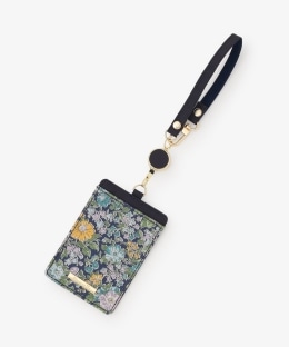 コードリール付きパスケース/リバティプリント