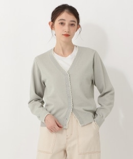 スカラップVネックカーディガン