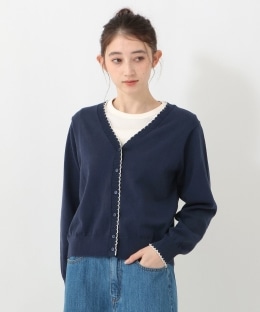 スカラップVネックカーディガン
