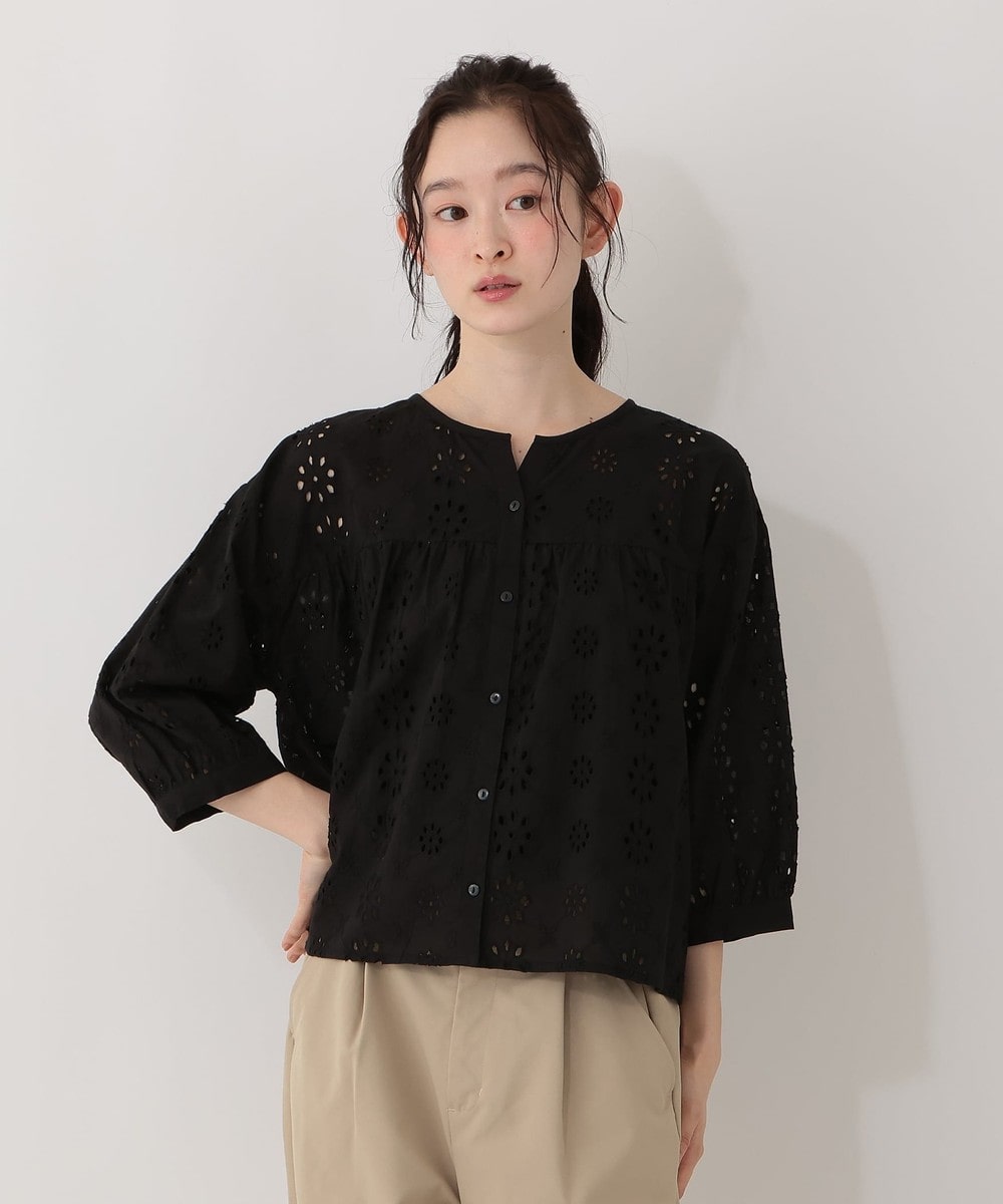 インド製シフリー刺繍キーネックブラウス | アフタヌーンティー公式