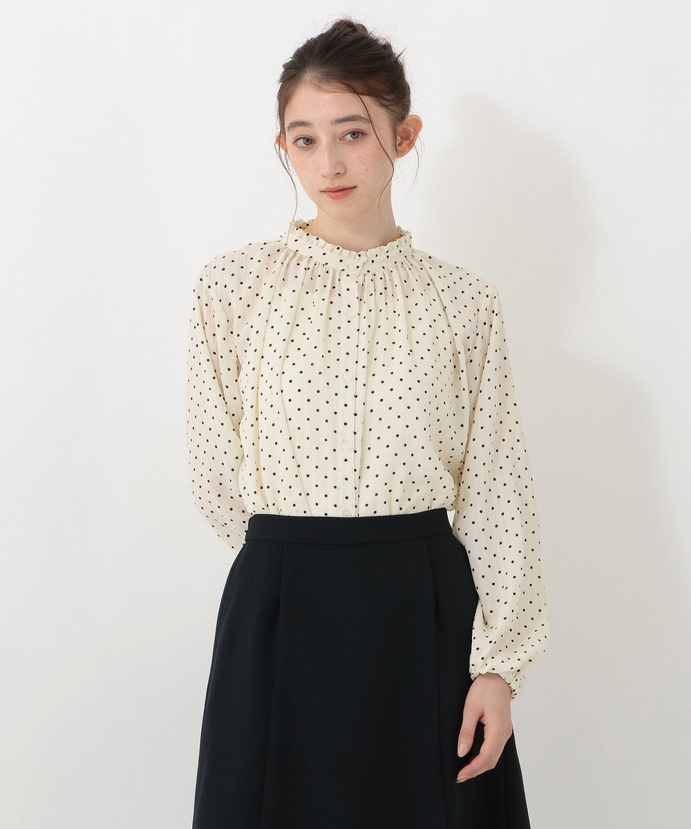 シャツ・ブラウス ドット2WAYフリルブラウス