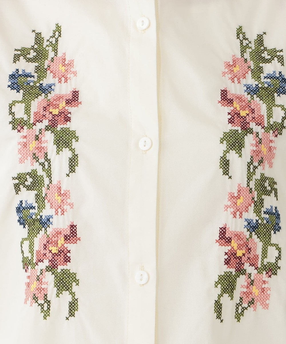 刺繍丸襟ブラウス/MAISON SAJOU | アフタヌーンティー公式通販サイト
