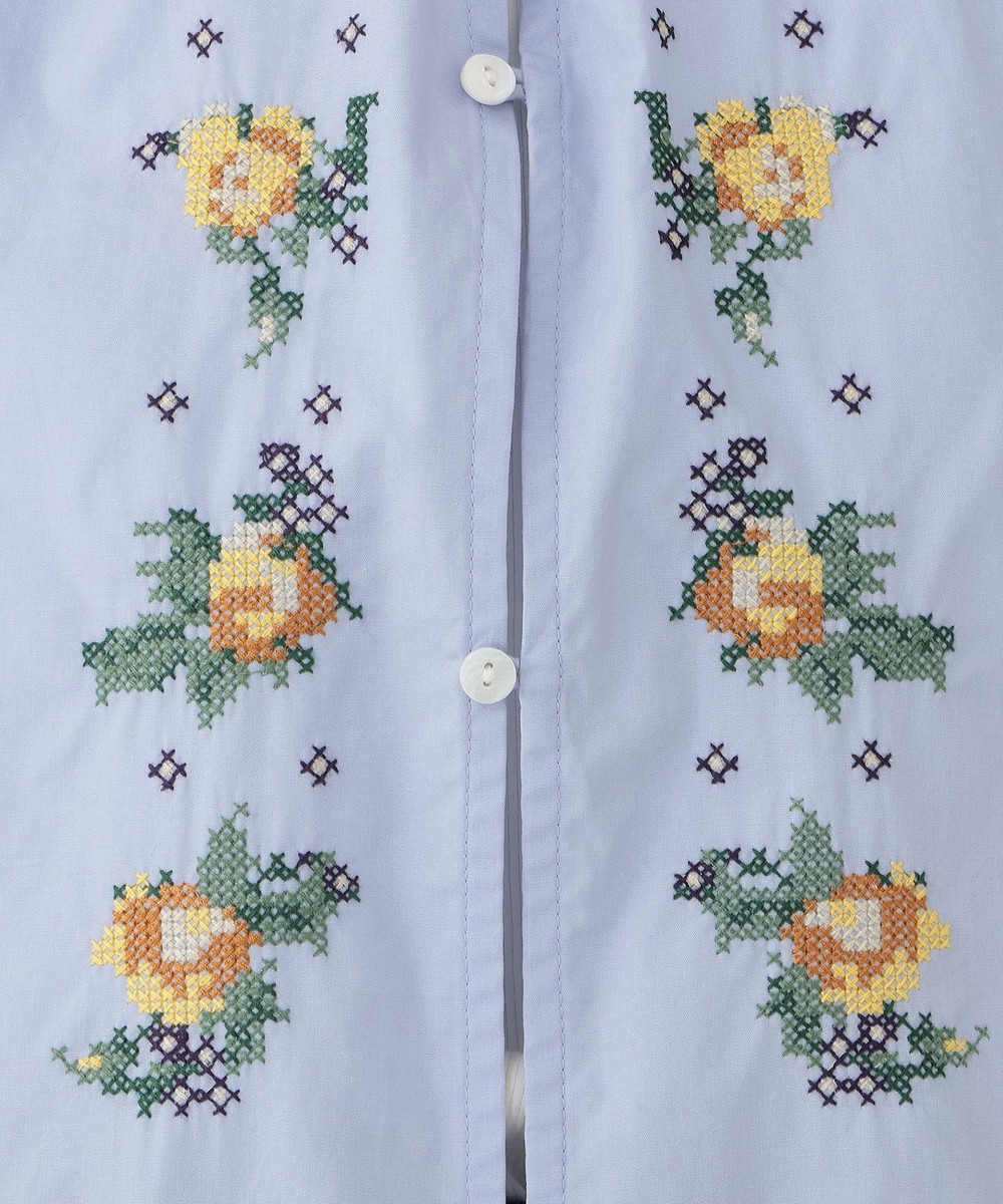 リボン付き刺繍ギャザーブラウス/MAISON SAJOU | アフタヌーンティー
