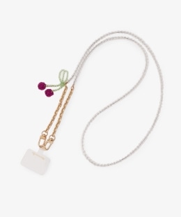 チェリービーズチャームスマホショルダーストラップ