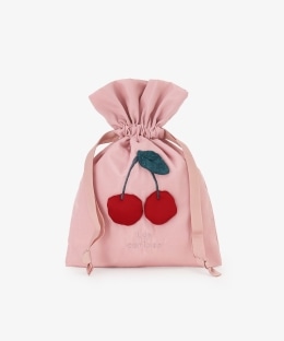 チェリー巾着ポーチ