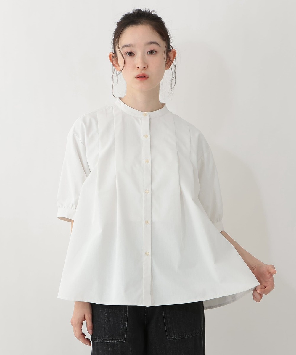 シャツ・ブラウス ラクロンタックフレアブラウス