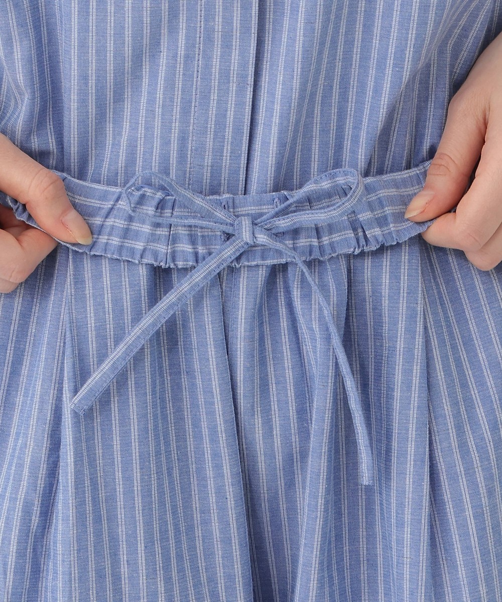 ドゥロワー　ストライプ　リネン シルクパンツ Drawer - 【美品】 Drawer / ドゥロワー | リネン シルク ボーダー