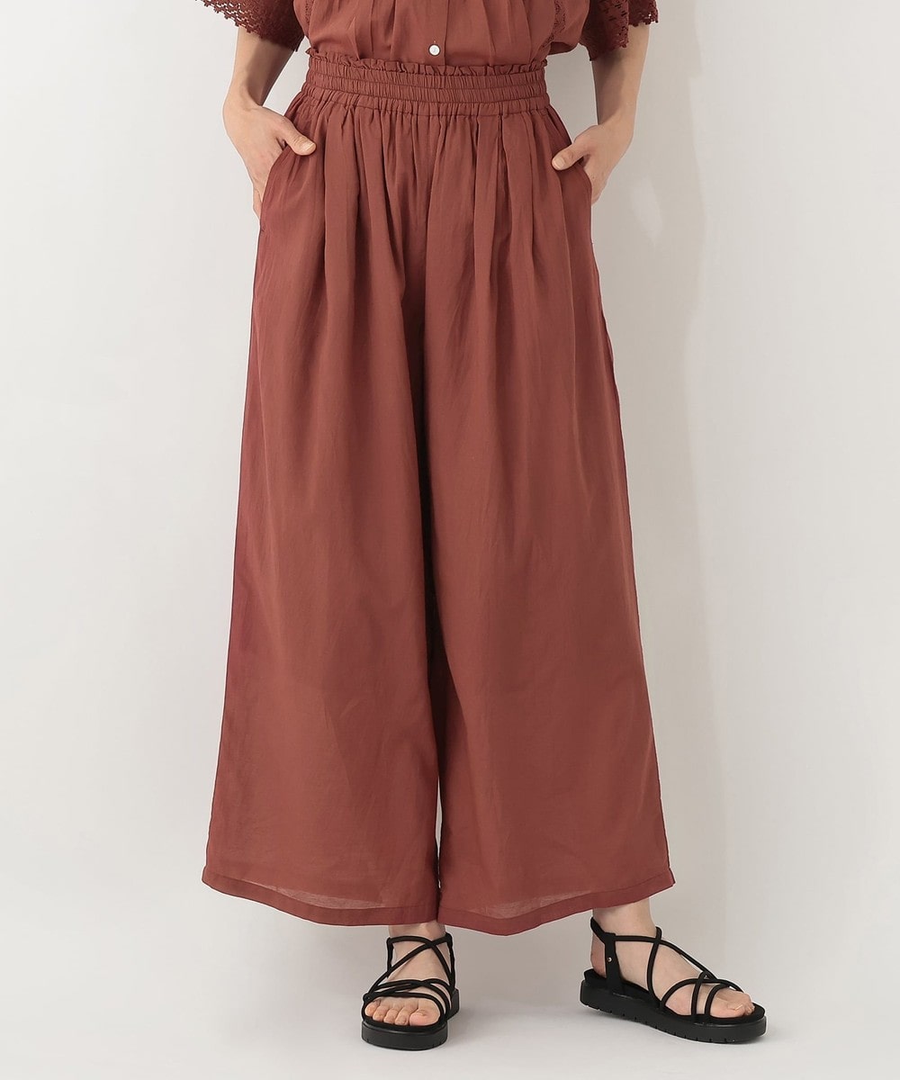 パンツ・スカート インド製コットンレーヨンボイルイージーパンツ