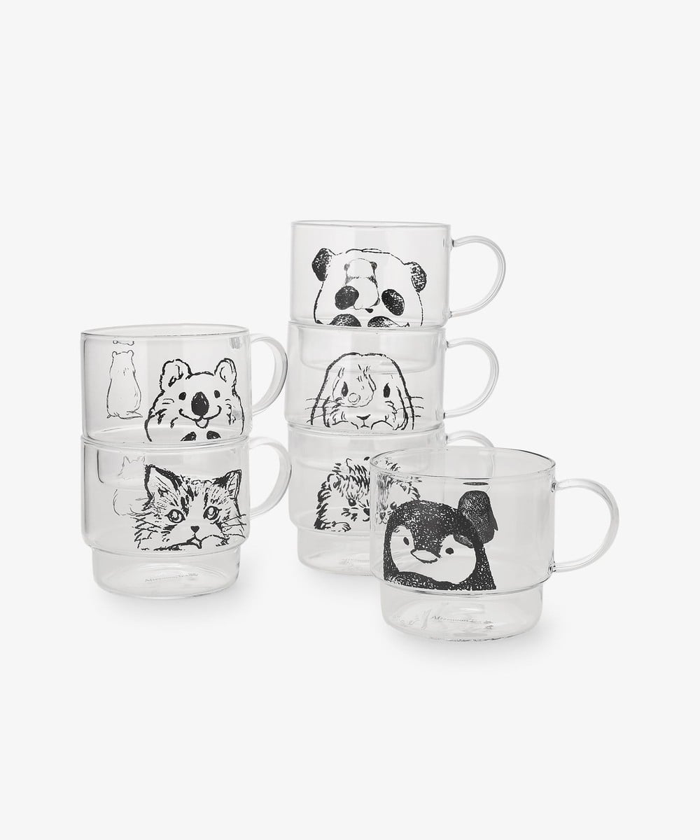 スタッキング収納可】耐熱ガラスマグカップ クウォッカワラビー