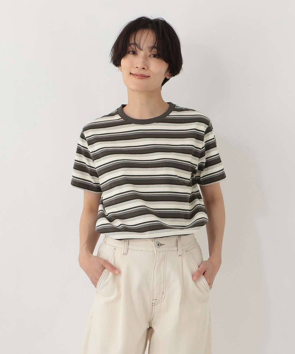 Tシャツ・カットソー マルチボーダープルオーバー