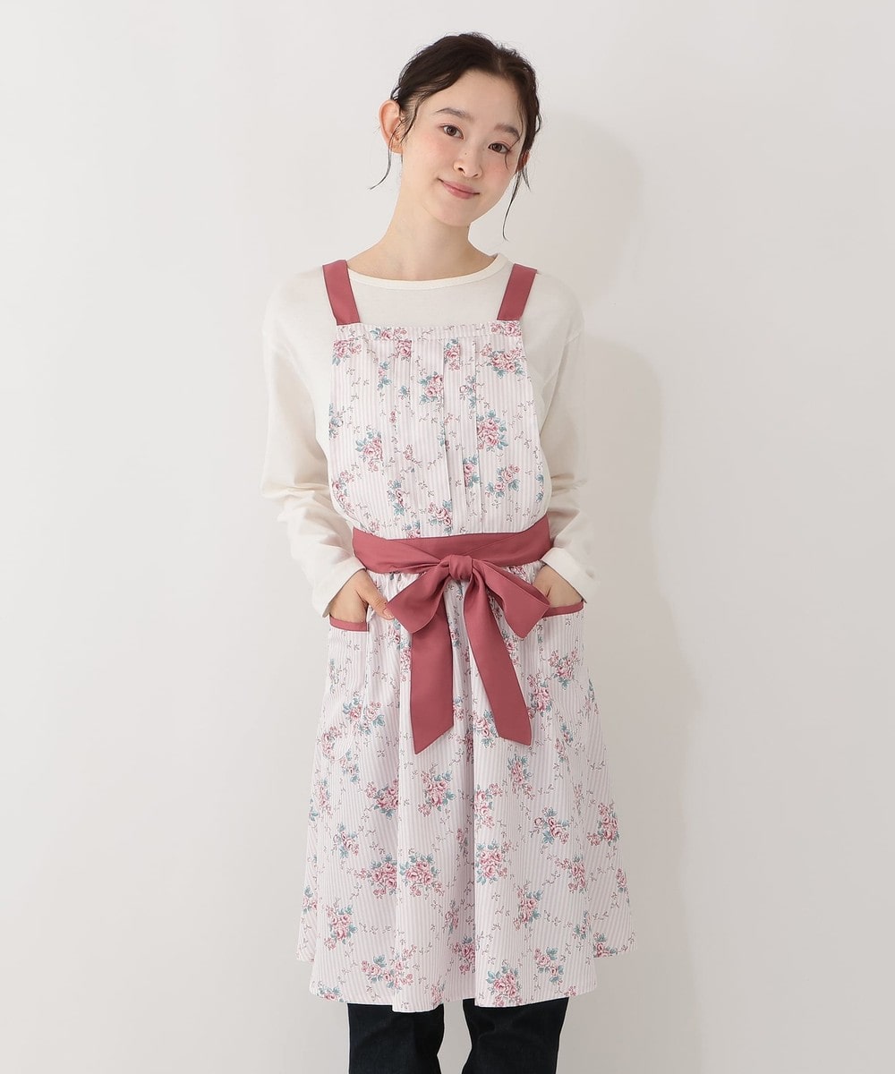 PINKHOUSEドットリボン柄エプロン リボンエプロン フラワーストライプ | アフタヌーンティー公式通販サイト