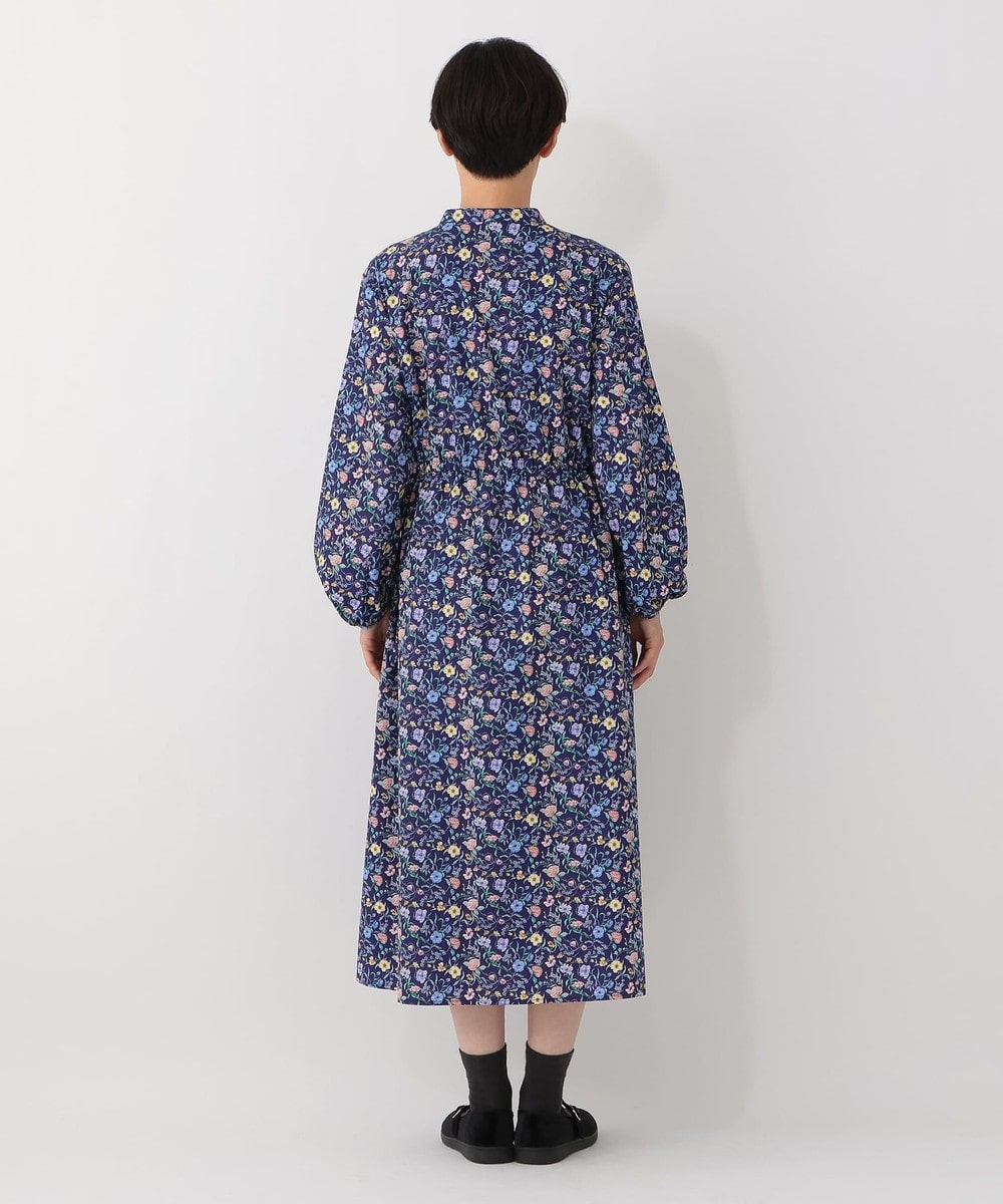 AfternoonTea WARDROBE リバティ リネン混 ワンピース Afternoon Tea別注】サイドリボンギャザーワンピース/リバティプリント
