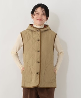 【洗える】フード付きキルティングベスト/Afternoon Tea Original Tartans