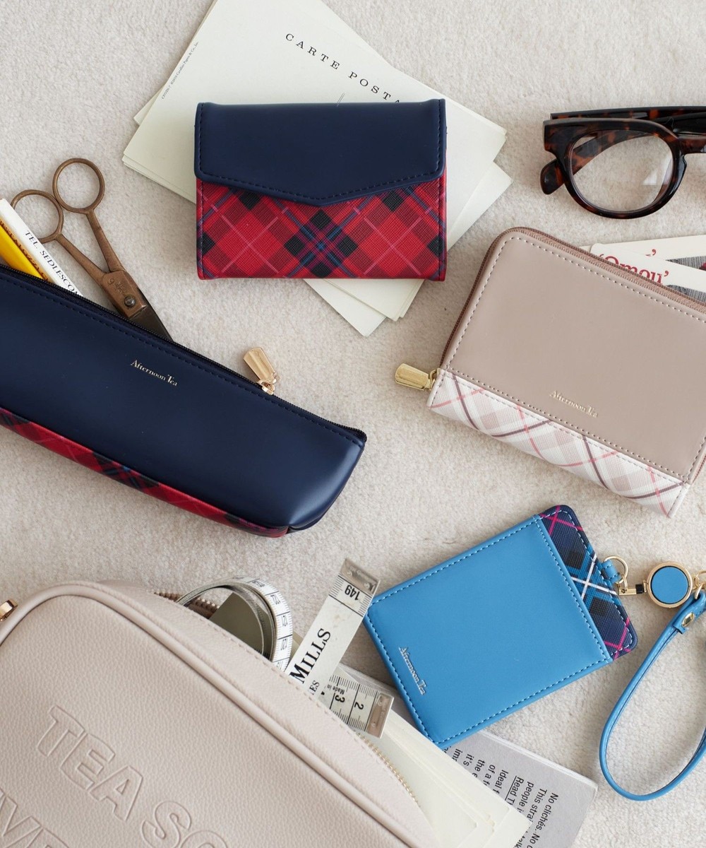 コードリール付きパスケース/Afternoon Tea Original Tartans