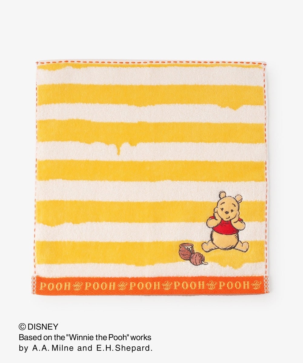 ミニタオル・ハンドタオル・ハンカチ ミニタオル ボーダー/ディズニーコレクション・Winnie the Pooh