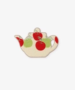 サガラ刺繍ポットマット アップル