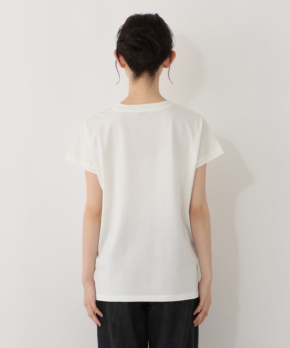 フラワー刺繍フレンチスリーブTシャツ | アフタヌーンティー公式通販サイト