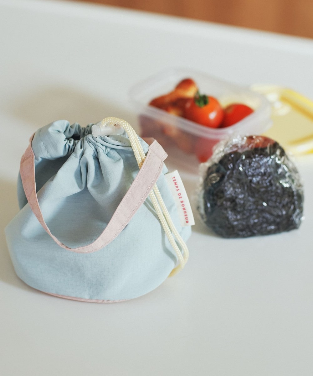 お取り置き☆22fabric＊保冷 巾着ポーチ＊おにぎりポーチ／ユキエモン