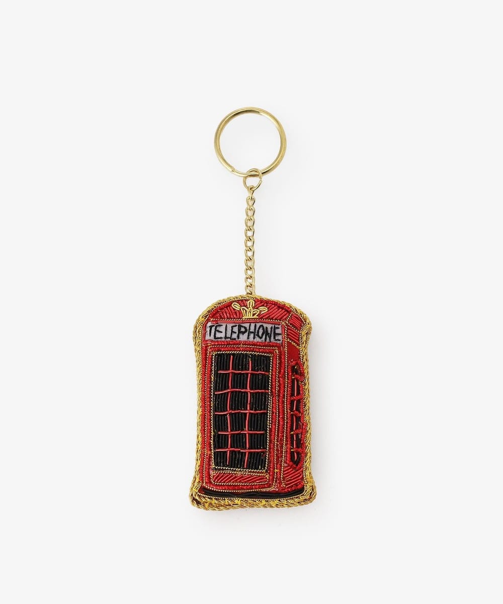 ファッション小物 刺繍キーホルダー Public Phone