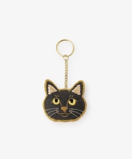 刺繍キーホルダー クロネコ