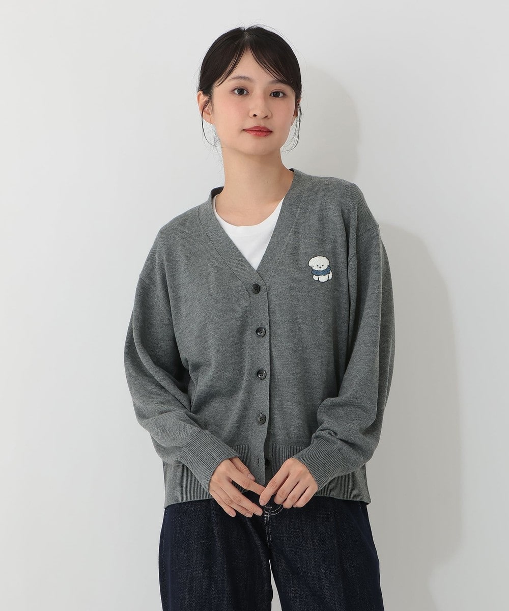 ニット サガラ刺繍Ｖネックカーディガン/てらおかなつみ