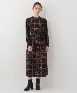 【45周年限定】ウエストリボンシャツワンピース/リバティプリント/Afternoon Tea Original Tartans