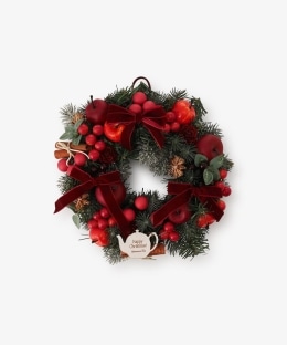クリスマスリース M アップル＆リボン