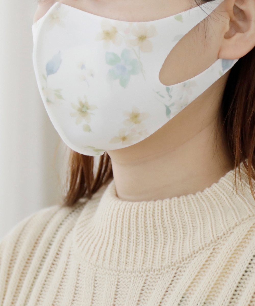 水彩フラワー柄洗える抗菌マスク3枚セット 女性向けmサイズ バス ビューティー アフタヌーンティー リビング公式通販サイト