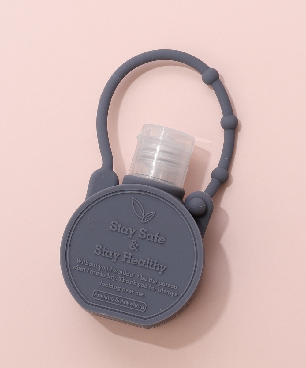マスク・衛生用品 丸型ホルダー付きポータブル除菌ボトル