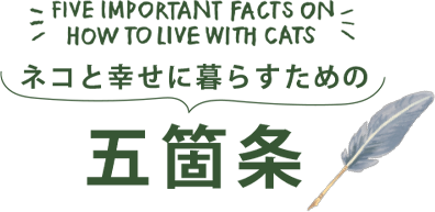 FIVE IMPORTANT FACTS ON HOW TO LIVE WITH CATS ネコと幸せに暮らすための五箇条