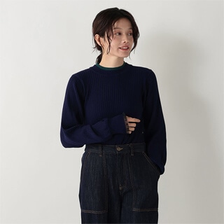 レイヤード風プルオーバーニット