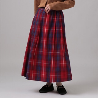 タータンチェック柄タックスカート/Afternoon Tea Original Tartans